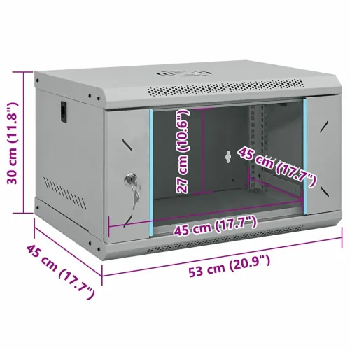 Mrežni ormar s pohranom Siva 53 x 45 x 30 cm Čelik - Siva 530 x 450 x 300 mm Cijena