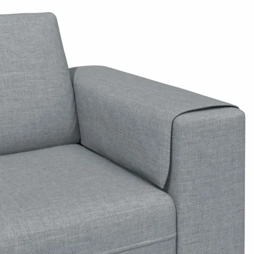 Kauč za dnevni boravak Svijetlo siva 250 x 77 x 76 cm Poliester - Svjetlosiva bez otomana Cijena