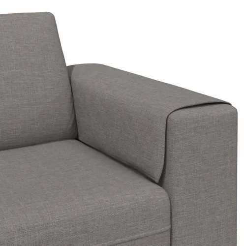Kauč za dnevni boravak Sivo-smeđa 250 x 77 x 76 cm Poliester - Sivo-smeđa bez otomana Cijena