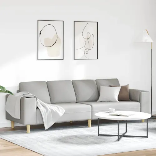 Kauč za dnevni boravak Oblačnosiva 250 x 77 x 76 cm Poliester - Siva tkanina oblak bez otomana Cijena