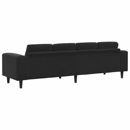 Kauč za dnevni boravak Crna 250 x 77 x 76 cm - Crna bez otomana Cijena