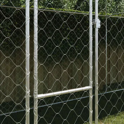 Kavez za psa s krovom Srebrna 800 x 200 x 256 cm Čelik i PE - 8 x 2 x 2,56 m 1 vrata Cijena