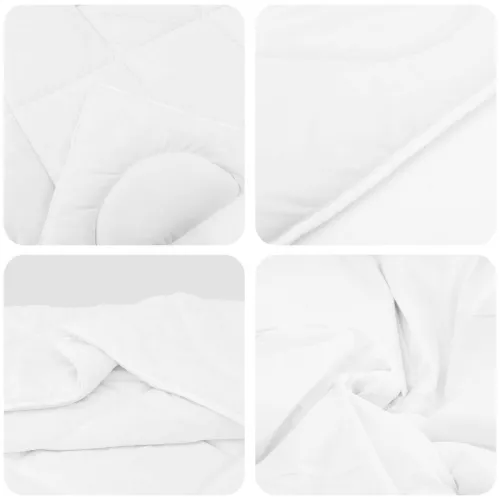 Poplun s jastukom 3 kom. Bijelo Mikrofibra - 240 x 260 cm 40 x 80 cm Cijena