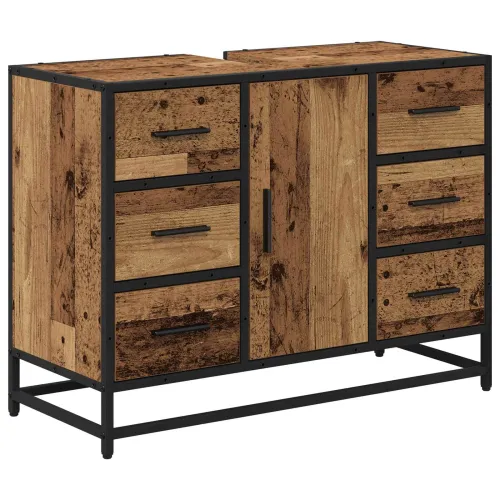 Kupaonski ormar Staro drvo 80 x 33 x 60 cm Konstruirano drvo - Staro drvo Cijena