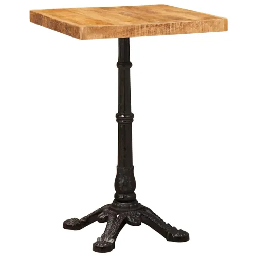 Bistro Stol 50 x 50 x 76 cm Čvrsto drvo manga Smeđa Četvrtasti - grubo drvo manga 4 noge 50 x 50 x 76 cm Cijena