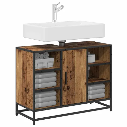 Kupaonski ormar Staro drvo 80 x 33 x 60 cm Konstruirano drvo - Staro drvo Cijena
