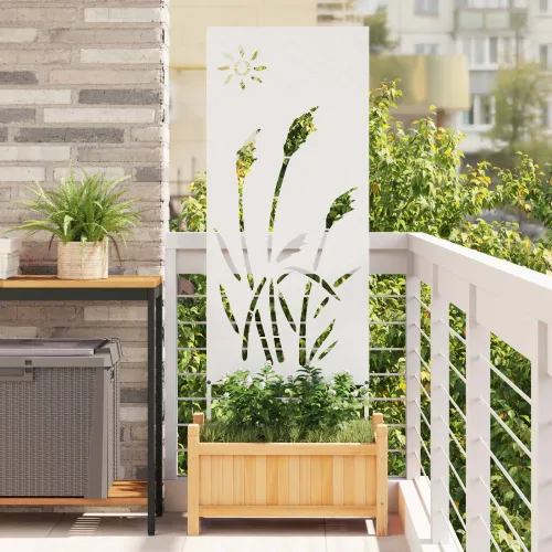 Privatnost u vrtu Bijelo 50 x 140 cm Hladno valjana čelična - Bijela Sunce 50 x 140 cm Cijena