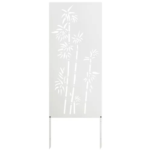 Privatnost u vrtu Bijelo 50 x 140 cm Hladno valjana čelična - Bijela Bambus 50 x 140 cm Cijena