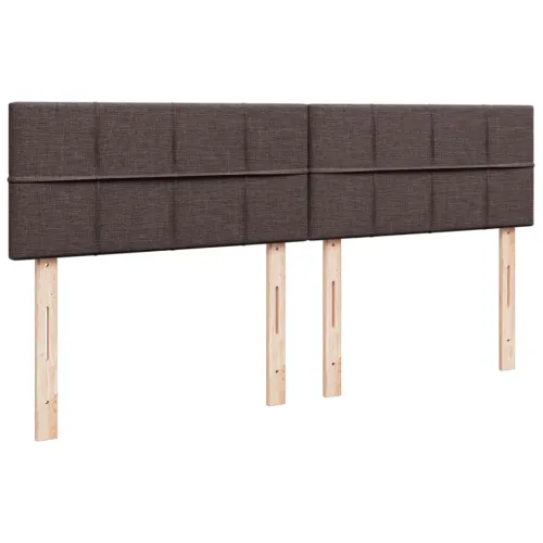 Boxspring - Krevet s oprugama i madracem tamnosmeđi 180x200 cm tkanina - Tamno smeđa 180 x 200 cm Blok s kvadratima Tamno smeđa Cijena