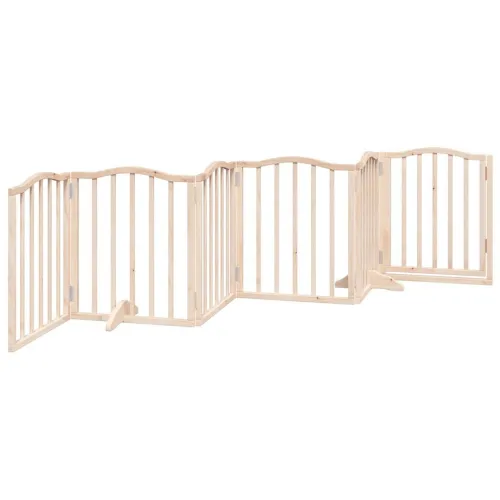 Vrata za pse s vratašcima 6 panela sklopiva 300 cm drvo topole - Prirodna 50 x 60 x 2 cm 6 Cijena