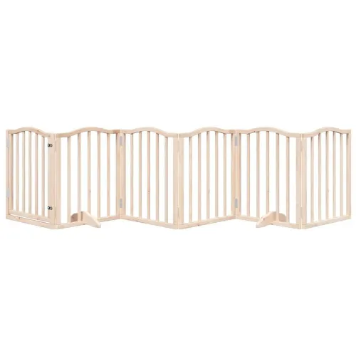 Vrata za pse s vratašcima 6 panela sklopiva 300 cm drvo topole - Prirodna 50 x 60 x 2 cm 6 Cijena