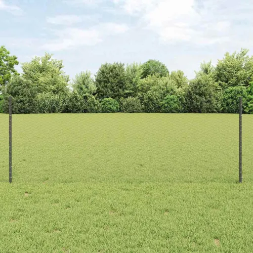 Heksagonalna ograda s stubom 10 x 0,8 m Čelik premazan PVC-om - Siva 10 x 0,8 m ograda (mreža širine 2,5 cm) Cijena