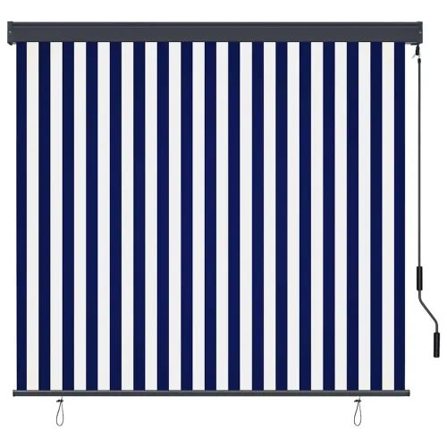 Rolo zavjesa Plava i bijela 180 x 250 cm Tkanina i aluminij - Plava i bijela 180 x 250 cm Cijena