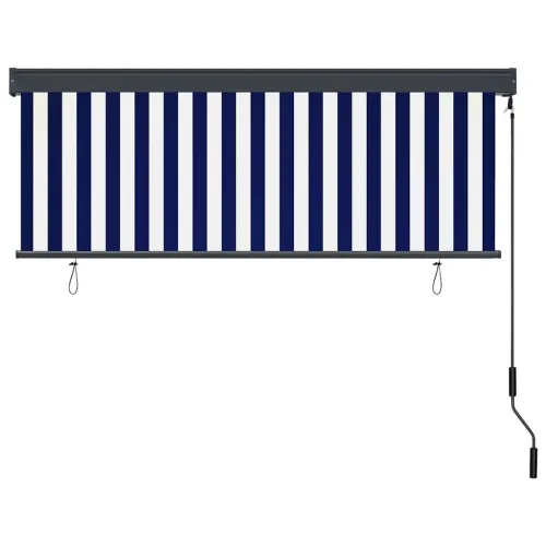Rolo zavjesa Plava i bijela 180 x 250 cm Tkanina i aluminij - Plava i bijela 180 x 250 cm Cijena