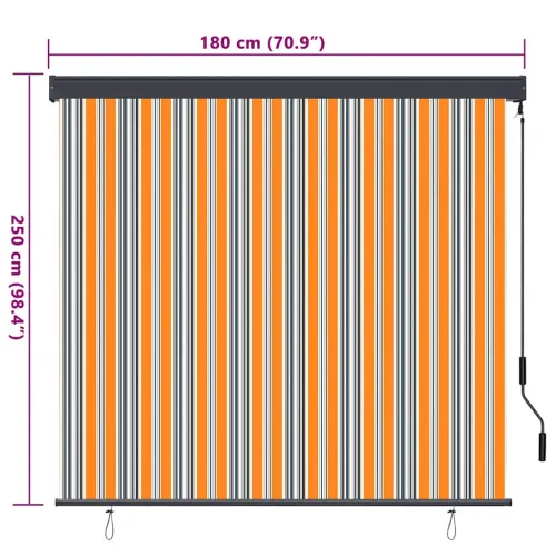 Rolo zavjesa Žuta i plava 180 x 250 cm Tkanina i aluminij - Žuta i plava 180 x 250 cm Cijena