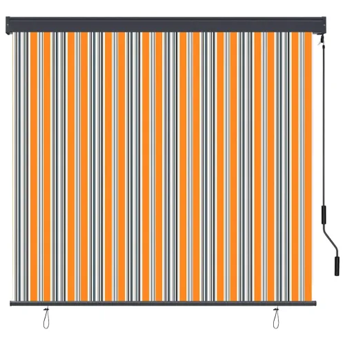 Rolo zavjesa Žuta i plava 180 x 250 cm Tkanina i aluminij - Žuta i plava 180 x 250 cm Cijena