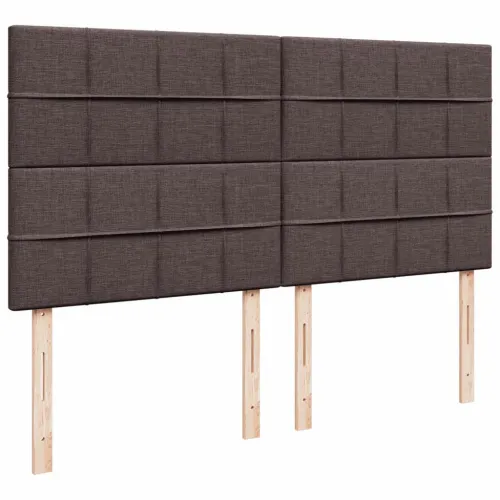 Boxspring - Krevet s oprugama i madracem tamnosmeđi 180x200 cm tkanina - Tamno smeđa 180 x 200 cm Blok s kvadratima Tamno smeđa Cijena