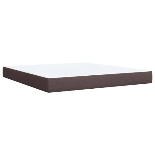 Boxspring - Krevet s oprugama i madracem tamnosmeđi 180x200 cm tkanina - Tamno smeđa 180 x 200 cm Blok s kvadratima Tamno smeđa Cijena