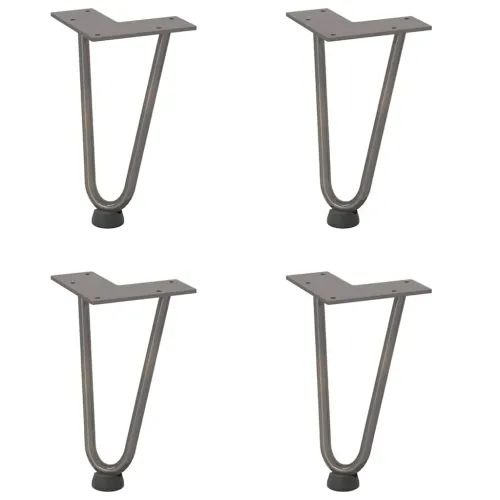 Noge s ukosnicama za stolić za kavu 4 kom. Prirodni čelik 20 cm Puni čelik - Prirodna 20 cm 1 2 rods Cijena