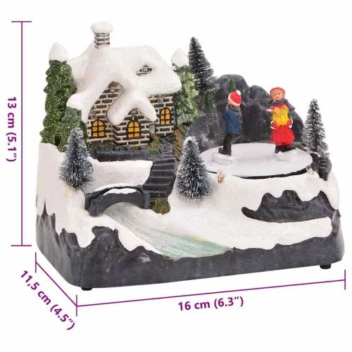 Mali božićni gradić 16 x 11,5 x 13 cm Plastika Šareni Cijena