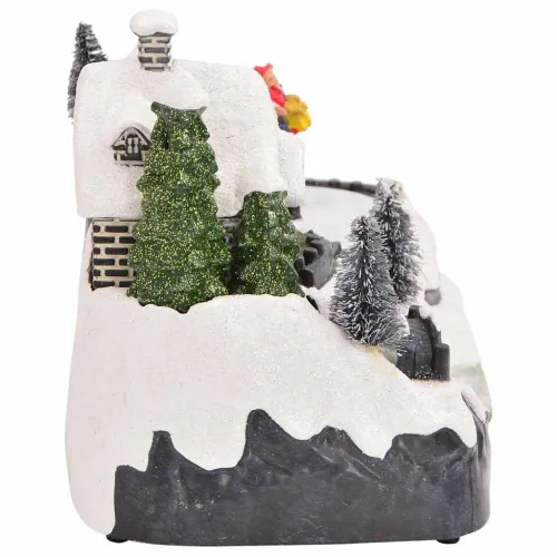 Mali božićni gradić 16 x 11,5 x 13 cm Plastika Šareni Cijena