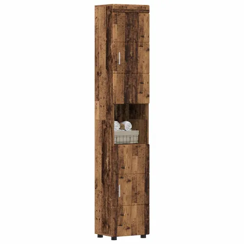 Set ormarića za kupaonicu TULUM Staro drvo 37 x 31,5 x 203 cm - Staro drvo Visoki ormar Cijena