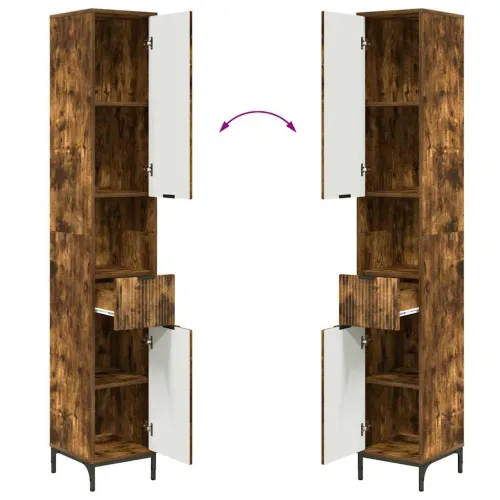 Kupaonski ormar Dimljeni hrast 31,5 x 33 x 190 cm - Dimljeni hrast Cijena