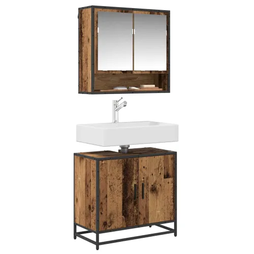 Kupaonski ormarić za sudoper Staro drvo 65 x 33 x 60 cm - Staro drvo Cijena
