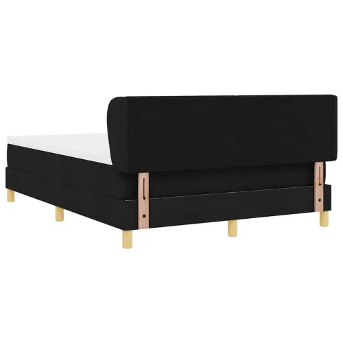 Box spring krevet s uzglavljem Crna 140 x 190 cm tkanina - Crna 140 x 190 cm Prošiveno gumbima Cijena