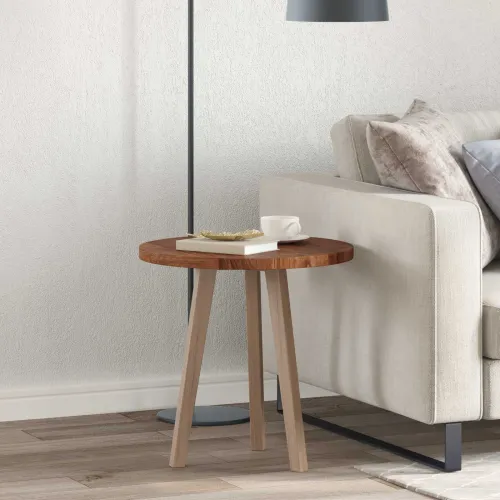 Gornji dio stola Ø 50 x 2,5 cm Kružni Čvrsto Hrastovo Drvo - Svjetlosmeđa Ø 50 x 2,5 cm Cijena