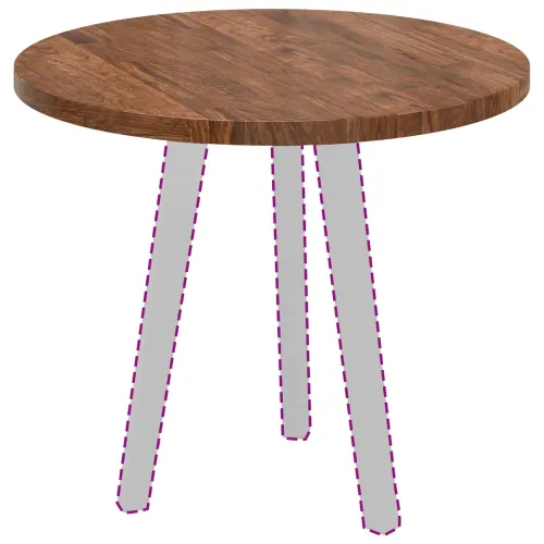 Gornji dio stola Ø 60 x 2,5 cm Kružni Čvrsto Hrastovo Drvo - Svjetlosmeđa Ø 60 x 2,5 cm Cijena
