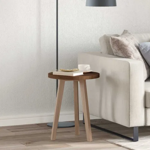 Gornji dio stola Ø 50 x 2,5 cm Kružni Čvrsto Hrastovo Drvo - Tamno smeđa Ø 50 x 2,5 cm Cijena