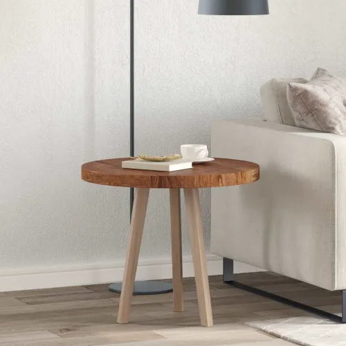 Gornji dio stola Ø 60 x 4 cm Kružni Čvrsto Hrastovo Drvo - Svjetlosmeđa Ø 60 x 4 cm Cijena