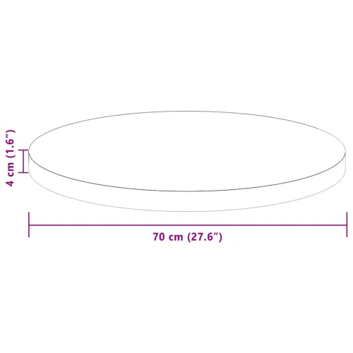 Gornji dio stola Ø 70 x 4 cm Kružni Čvrsto Hrastovo Drvo - Svjetlosmeđa Ø 70 x 4 cm Cijena