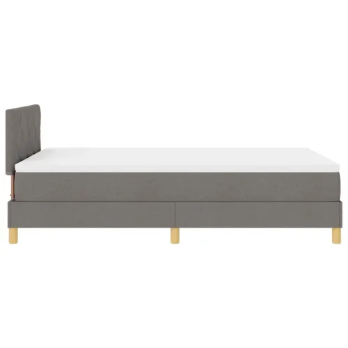 LED Box Spring Krevet Sivo-smeđa 120 x 190 cm tkanina - Sivo-smeđa 120 x 190 cm Dizajn s rombovima Cijena