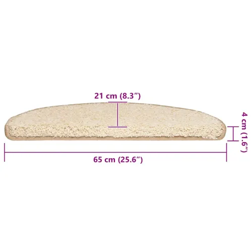 Prostirke za stepenice 20 kom 65x21x4 cm krem poluokrugle velike - Krema 65 x 21 x 4 cm 20 Cijena