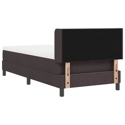 Box spring krevet Tamno smeđa 190 x 90 cm tkanina - Tamno smeđa 90 x 190 cm Prošiveno gumbima Cijena