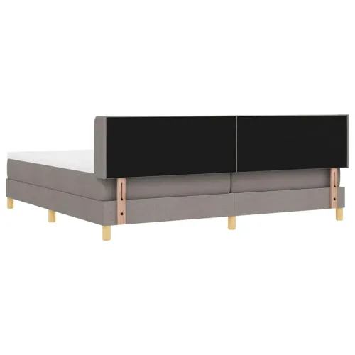 Box spring krevet Sivo-smeđa 200 x 200 cm tkanina - Sivo-smeđa 200 x 200 cm Dizajn s rombovima Cijena