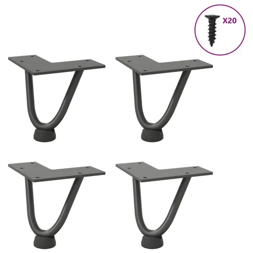 Noge s ukosnicama za stolić za kavu 4 kom. antracit 10 cm puni čelik - Antracit 10 cm 1 2 rods Cijena