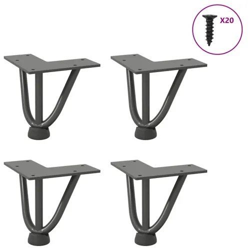 Noge s ukosnicama za stolić za kavu 4 kom. antracit 10 cm puni čelik - Antracit 10 cm 1 3 rods Cijena