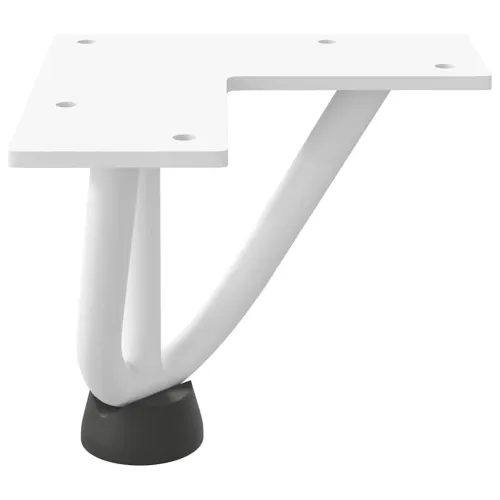 Noge s ukosnicama za stolić za kavu 4 kom. bijele 10 cm, puni čelik - Bijela 10 cm 3 rods Cijena