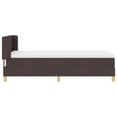 Box spring krevet Tamno smeđa 190 x 90 cm tkanina - Tamno smeđa 90 x 190 cm Prošiveno gumbima Cijena
