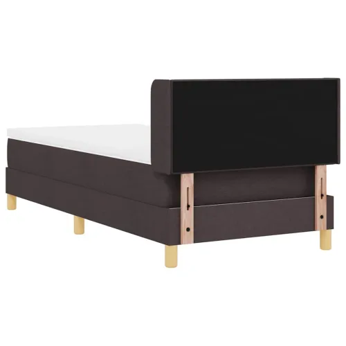 Box spring krevet Tamno smeđa 190 x 90 cm tkanina - Tamno smeđa 90 x 190 cm Prošiveno gumbima Cijena