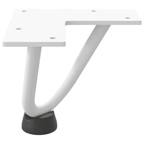 Noge s ukosnicama za stolić za kavu 4 kom. bijele 10 cm, puni čelik - Bijela 10 cm 2 rods Cijena
