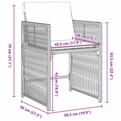 Vrtni set za objed 5 kom. Bež poliratan - Bež 4 sjedala 140 cm Cijena