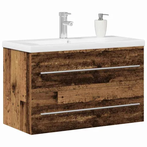 Kupaonski ormarić za sudoper Zidne Staro drvo 80 x 38,5 x 48 cm - Staro drvo 80 x 38,5 x 48 cm Sa slavinom Cijena