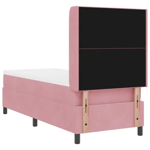 Box spring krevet Ružičasta 80 x 200 cm Baršun - Ružičasta 80 x 200 cm Dizajn s rombovima Cijena