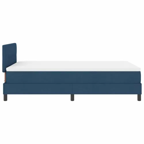 Box spring krevet s LED trakama Plava 120 x 190 cm tkanina - Plava 120 x 190 cm Prošiveno gumbima Cijena