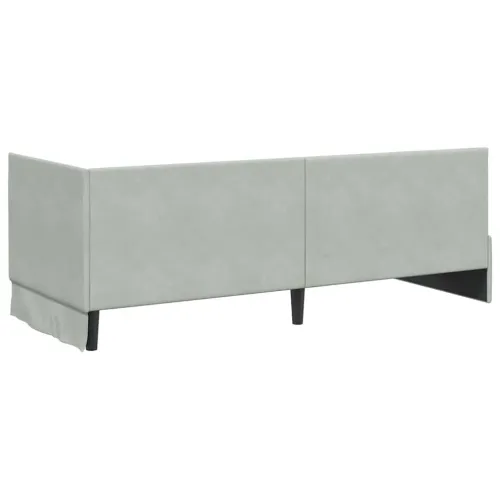 Kutni okvir kreveta Svijetlo siva 80 x 200 cm Baršun - Svjetlosiva 80 x 200 cm Cijena
