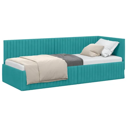 Kutni okvir kreveta Tirkizna 80 x 200 cm Baršun - Tirkizna 80 x 200 cm Cijena